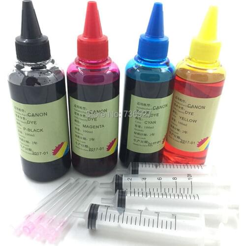 4X 100ml PGI-2500 PGI2500 Refill Dye ink for Canon MAXIFY iB4050 MAXIFY MB5050 MAXIFY MB5350 inkjet printer