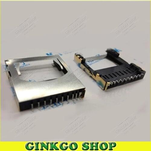 5pcs/lot 5.0H New SD card holder connector SD Memory card jack Self push Outside Soldering fenestration Free shipping
