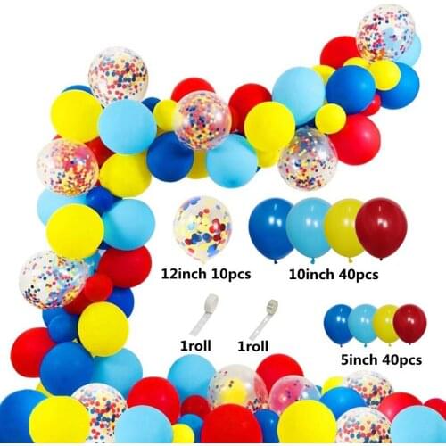92pcs Plim Clown Balloon Set Garland Arch Kit Latex Air Globos Birthday Theme Party Supplies Photo Props Baby Shower Decorations