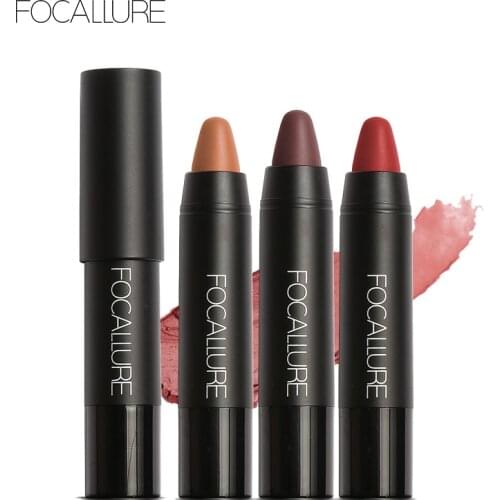 FOCALLRUE 19 Colors Velvet Lipstick High Pigment Long Lasting Matte Lipstick Nude Lip Gloss Waterproof