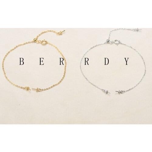 Wholesale 925 Sterling Silver Bracelet Base Mountings Findings Jewelry Settings Parts for Pearls Beads Stones Crystal Agate