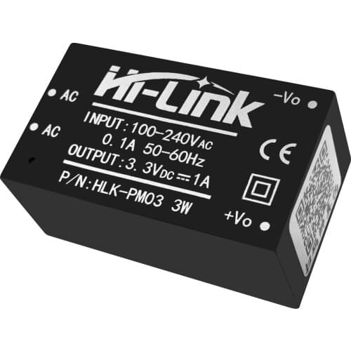 Free shipping 10 pcs/lot HLK-PM03 AC-DC 220V to 3.3V Step Down Buck Power Supply Module Intelligent Household Switch Converter