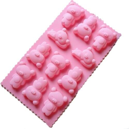 Free shipping bear cooking tools chocolate ice mold Silicone Mold baking Fondant candy Sugar Craft DIY Cake
