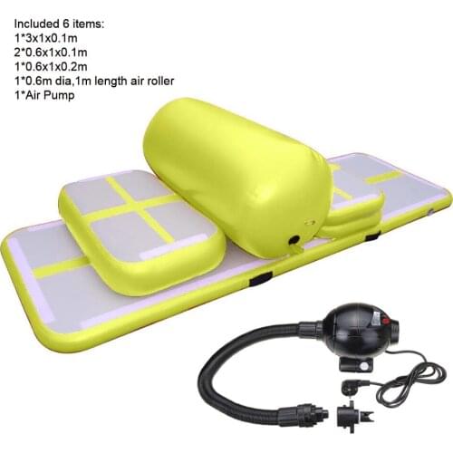 Free Shipping A Set (6 Pieces) Inflatable Air Track Gymnastic Air Mat Cheerleading Tumbling Mat Gym Mat For Children