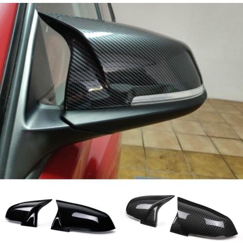 For BMW 1 2 3 4 X Series Rear View Side Mirror Cover F20 F21 F22 F23 F30 F32 F36 X1 E84 F87 M2 Carbon fiber pattern Accessories