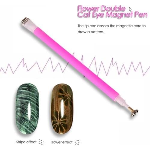 1 pc Nail Art Cat Eye Magnet Pen Strip Magical Stick DIY Magic 3D Magnetic Polish UV Gel Polish Cat Eyes Flower Nails Pen