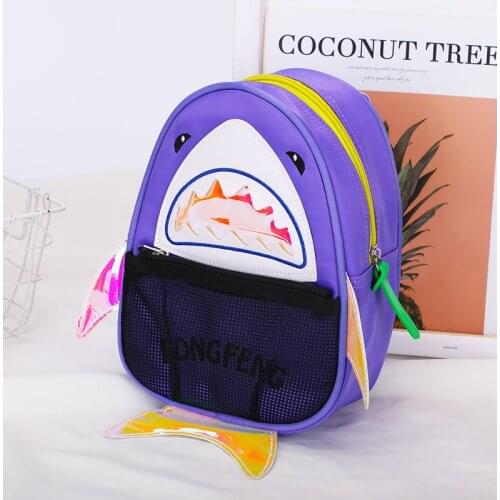 Shark mini kindergarten schoolbag cute cartoon backpack can be customized wholesale animal childrens schoolbag cute backpack