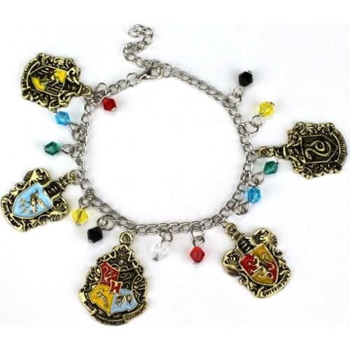 Fashion Harri Potter School of Magic Badge Bracelet European and American Womens Bracelet Creative Explosion