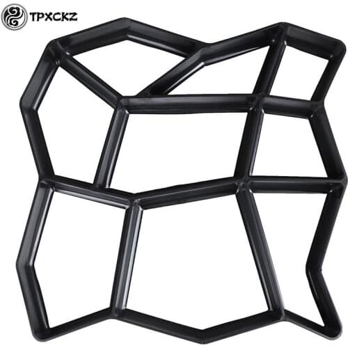 Garden Path Maker Mold Plastic DIY Path Maker Mold Reusable Concrete Mold Pavement Decoration Garden Stepping Stones Paving Mold