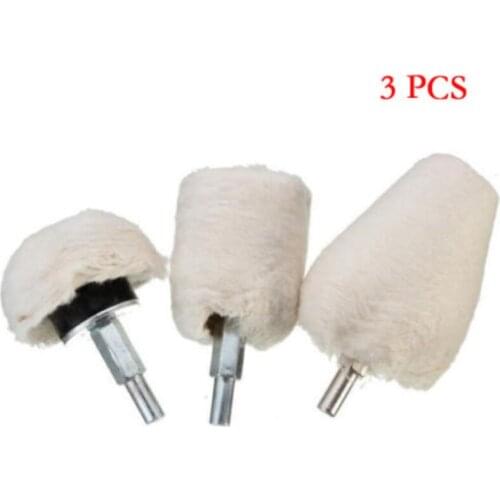 3PCS Chrome Aluminum Polish Buffing Pad Mop Fits Manifold Wood S.S Ceramic Trim