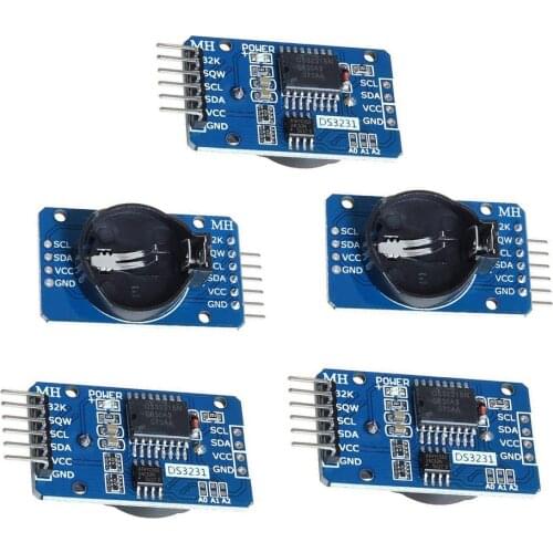 5pcs/lot DS3231 Real Time Clock Module Board RTC Sensor High Precision AT24C32 IIC Timer Alarm Clock For Arduino Raspberry Pi