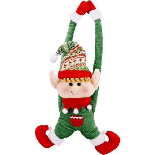Christmas Decoration Plush Elf Doll Christmas Tree Hanging Ornament Christmas Curtain Button New Year Kids Toys