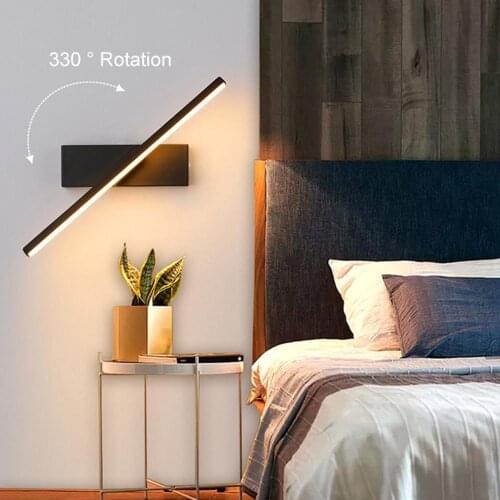 Modern Iron Art Wall Light 6W Led Bathroom Make-Up 330 Degree Rotation Wall Lamp Mounted Indoor Light Bedroom Sconces Lighting