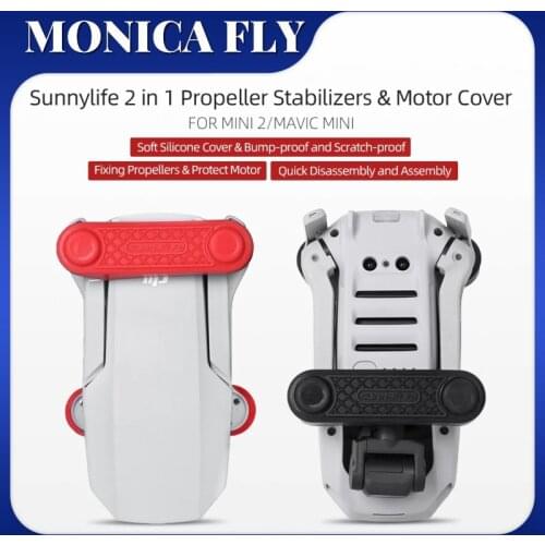 2 in 1 Propeller Stabilizers Motor Cover Soft Silicone Propellers Protector Scratch-proof Anticollision for Mini 2/Mavic Mini