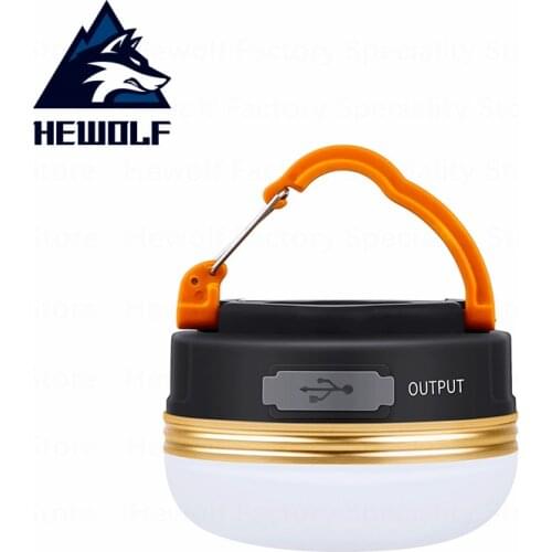 Hewolf Camping Light LED Tent Light Multifunctional Outdoor Light Ultralight Night Hanging Lamp Battery Use Charger 2 Versions