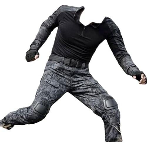 Outdoor Breathable Camouflage Shirt Frog Uniform Military Hunting Shirt Uniform Tactical Combat Shirt Overalls Army Uniform