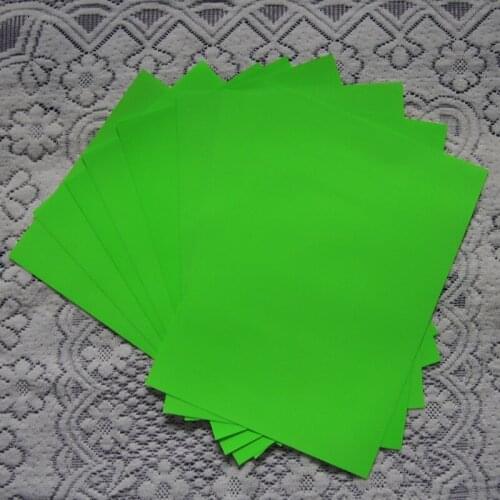 A4*8pcs) Neon Green PU Vinyl Heat Transfer Vinyl For Clothing t shirt Vinyl Plotter Iron On Vinyl Textil Heat Press NGR614