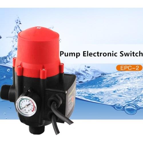 Waterproof Pressure Switch Adjustable Water Pump Automatic Pressure Control Electronic Switch With Pressure Gauge Max.10 Bar