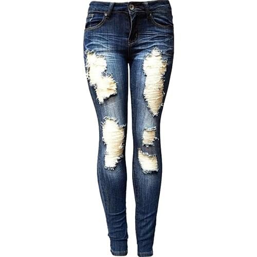 2021 Fashion Jeans Women Pocket Sexy High Waist Denim Pants Casual Hole Beach Bottom Female Slim Streetwear