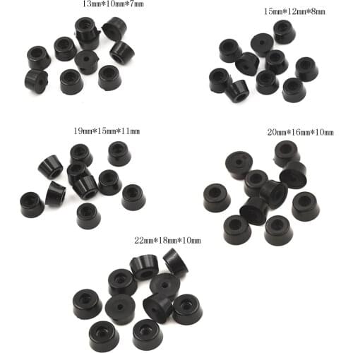 10pcs 5 Sizes Rubber Table Chair Furniture Feet Leg Pads Tile Floor Protectors Black