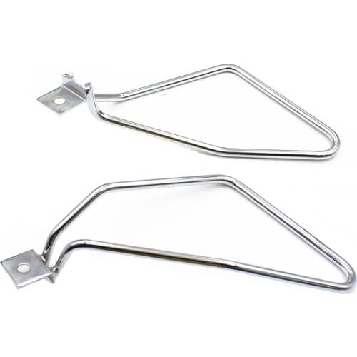 2x Motorcycle Saddle bag Luggage Support Bars Mount Bracket For Harley Dyna Fat bob Sportster XL883 XLH1200 FLHT