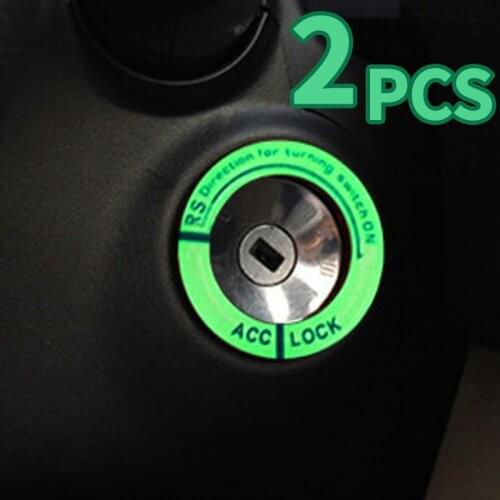 Car Accessories Light Luminous Ignition Switches Sticker Glow Key Ring Hole Cover Universal Motorcycle Decal