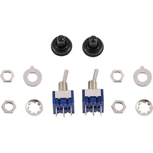 2Pcs AC 6A 125V DPDT 3 Position ON-OFF-ON Power Control Toggle