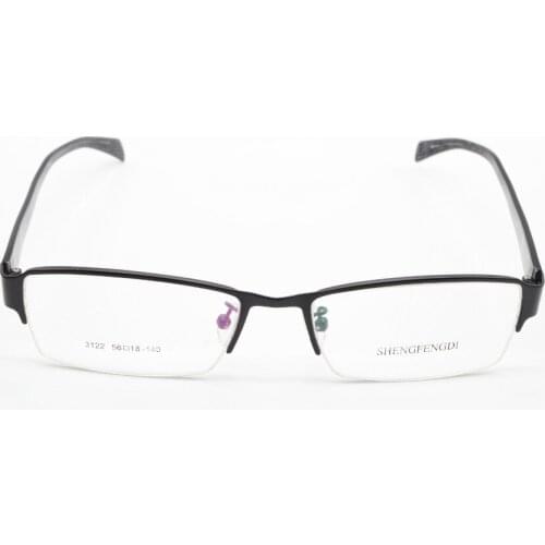 2016SEMI-RIM ALLOY BALCK BUSINESS UNISEX GLASSES FRAME CUSTOM MADE OPTICAL MYOPIA AND READING GLASSES LENS+1+1.5+2+2.5+3TO+6