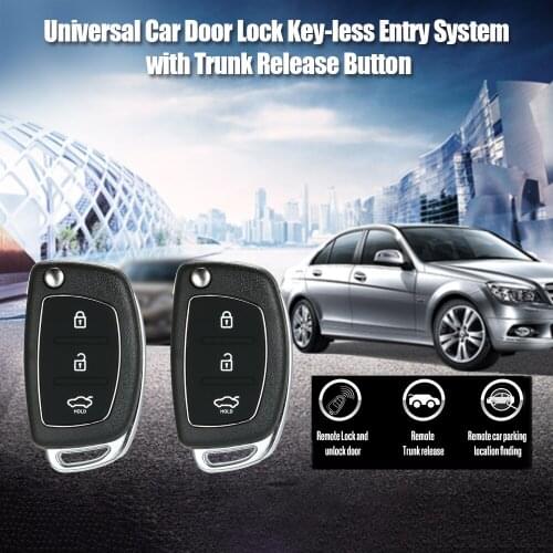 2019 Car Door Lock Keyless Entry System with Trunk Release Button Remote Central Locking Kit Car Accessories