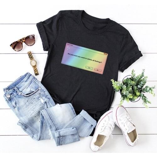 2021 Summer Women T-Shirt 100%Cotton Gradient Print Tshirts O Neck Short Sleeve Tees Shirt Harajuku Graphic Oversized Ladies Top