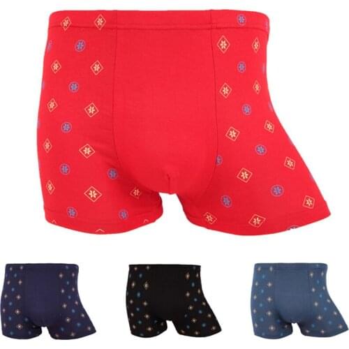 4 Pieces / Bag New Hot Fashion Modal Mens Underwear Fashion Floral Breathable Hip Size Code Boxer Mixed color 0126