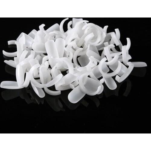 50pcs DIY Plastic Nail Display Ring Show Shelf Style Nail Tips Display Nail Polish UV Gel Practice Training Manicure Tool