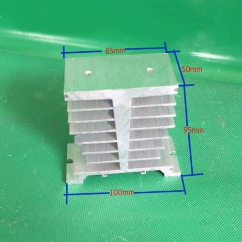 Aluminum Heat Sink 25A-60A Solid State Relay 35mm DIN Rail SSR Radiator For Single Phase