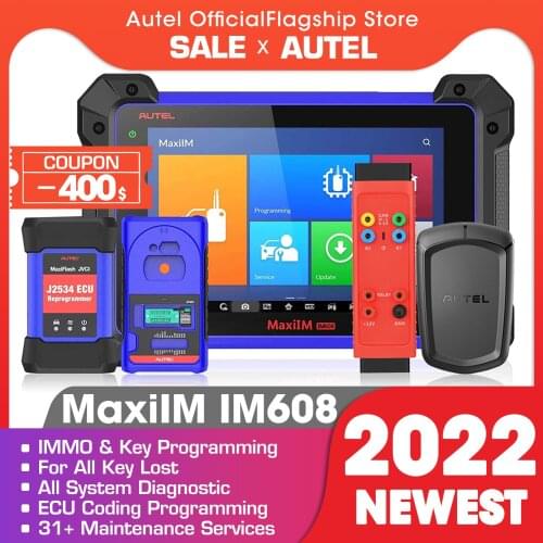 2021 Autel IM608 OBD2 Diagnostic Tool IMMO Key Programmer ECU Coding APB112+G-BOX2