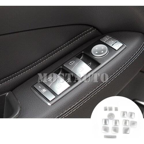 For Benz GLE W166 C292 GLS X166 Inner Door Window Switch Button Cover 2015-2018 14pcs Car Accessories Interior Car Decor