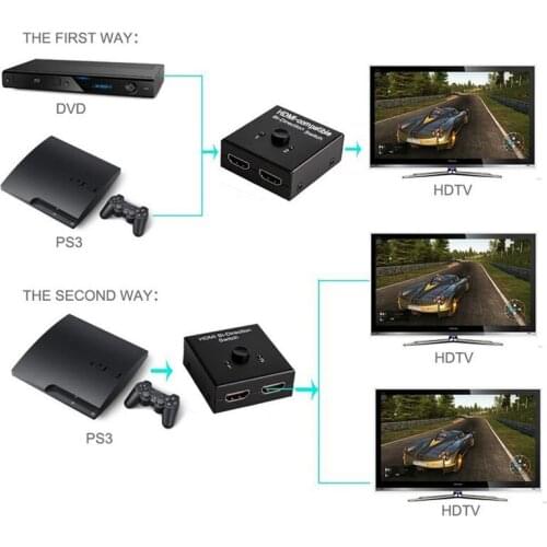 HDMI-compatible2.0 Bi-direction Smart Switcher 2x1 Or 1x2 Ultra HD 4K HDMI-compatible 2.0 Switch Hub HDCP 3D 1080P 4K For PS3