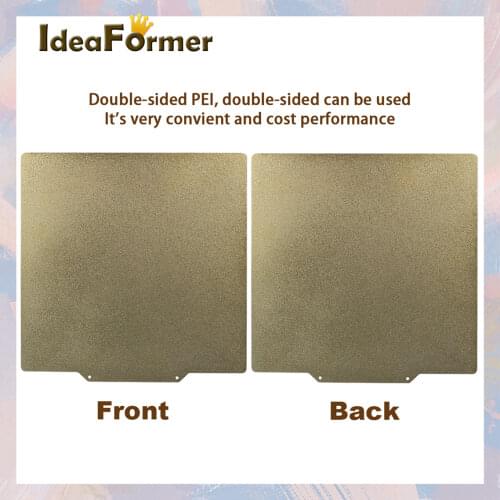 Ideaformer Double Sided Texured PEI Powder Coated Spring Steel Sheet Build Plate 220/235/310mm For Ender 3 Mega FDM 3D Printer