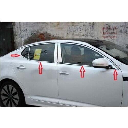 Stainless Steel and ABS chrome Bottom Window Trim Kit for Kia Optima K5 2011 12