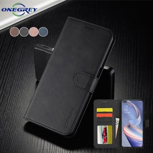 Leather Flip Case For OPPO A92S A72 A52 A53S A33 A32 A11X A9 A5 2020 A15S Reno 4Z Realme Narzo 10A 10 20A 6i C3i C3 5i 5S Cover