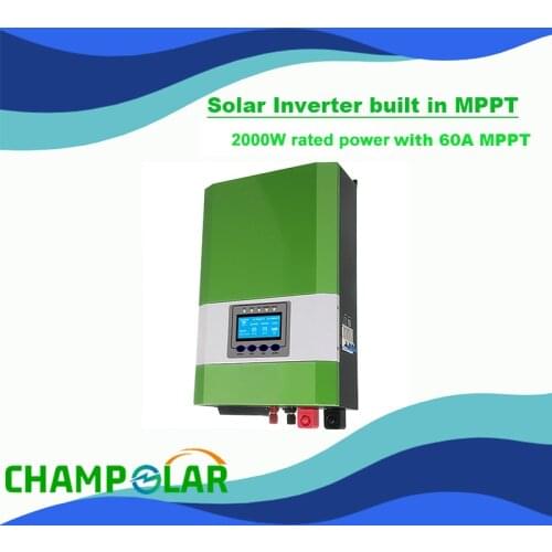 Wall Mounted 12V 220Vac Solar Inverter 2000W 60A MPPT With Transformer