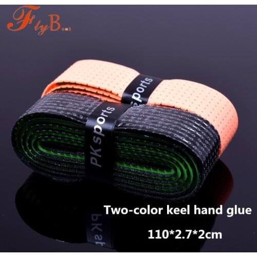New Quality Two-color Keel Hand Rubber Thickening Breathable Punch Anti-slip Rackets Rod Sweatband Individual Package Q1317CMB