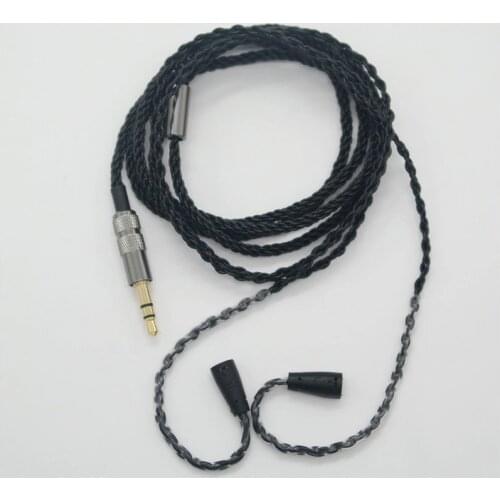 For Sennheiser ie8 ie80 Upgrade Cables Metal Black Twist Earphone Cable HiFi Earphone Wire for iphone Samsung