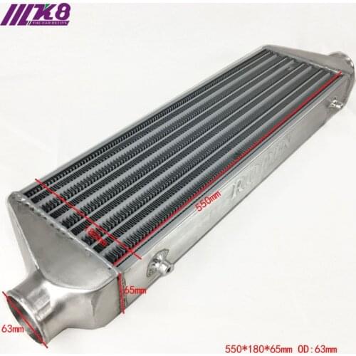 Front Mount intercooler 550*180*65mm Universal Turbo Intercooler bar&plate OD=63mm RODIN