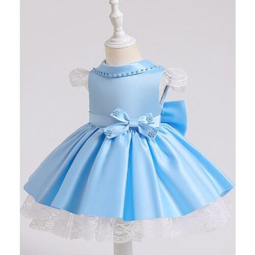 Newborn Baby Girls 1 Year Birthday Outfits Toddler Kids Wedding Party Tutu Dress Christmas Costume Beaded Lace Dress for 2Y Girl
