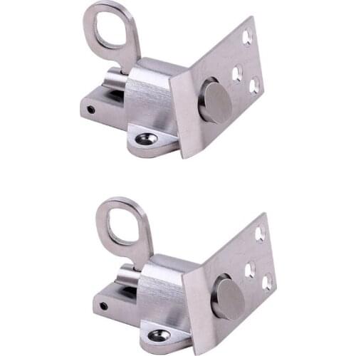 2pcs/lot Hardware Balcony Bathroom Door Window Bolt Stainless Steel Self-closing Automatic Spring Door Bolt
