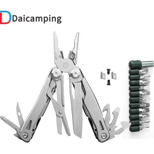 HRC56 440 Multitools Outdoor Camping Folding Army Knife Plier Multifunctional Multi Tools EDC Kit Scissors Pocket Camping Tools