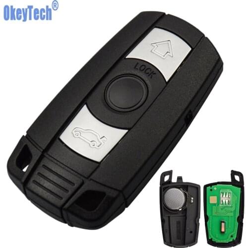 OkeyTech for Bmw CAS3 1/3/5/7 Series E46 E90 E60 X5 X6 Smart Card Remote Key 315/433/868Mhz PCF7945 Transmitter with Uncut Blade