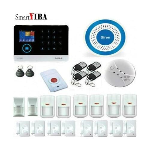 SmartYIBA Netherland/French/Russian/Spanish/English 2017 Hot WiFi GSM GPRS Wireless Intruder Burglar Alarm System+Wireless Siren