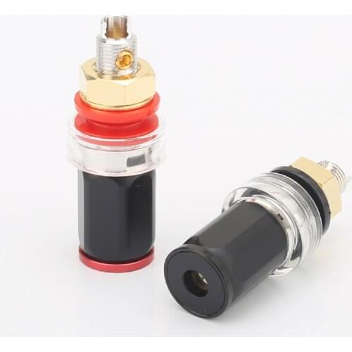 High End performance Rhodium Plated Binding Post 4pieces Speaker Terminal Adapter