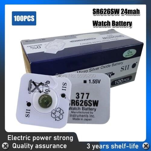 100PCS/lot FOR SEIZAIKEN AG4 377A 377 LR626 SR626SW SR66 LR66 button cell Watch Coin Brand Battery MADE IN JAPAN